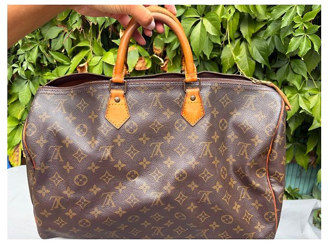 Borsa da viaggio Louis Vuitton Monogram Speedy 40 Marrone Monogramma - vista 11