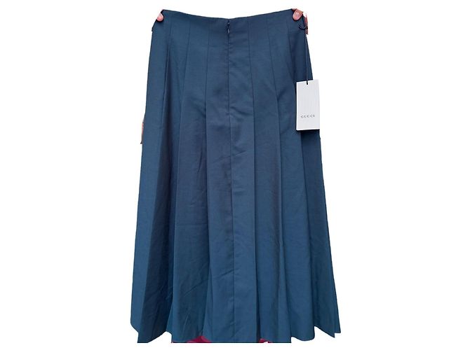 Falda plisada Gucci azul marino Azul oscuro - vista 2