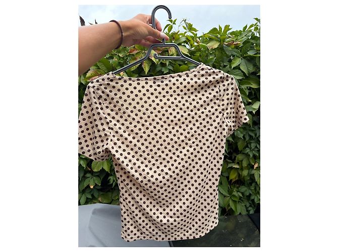 Gerard Darel Gérard Darel Top a Pois Beige e Marrone - vista 3