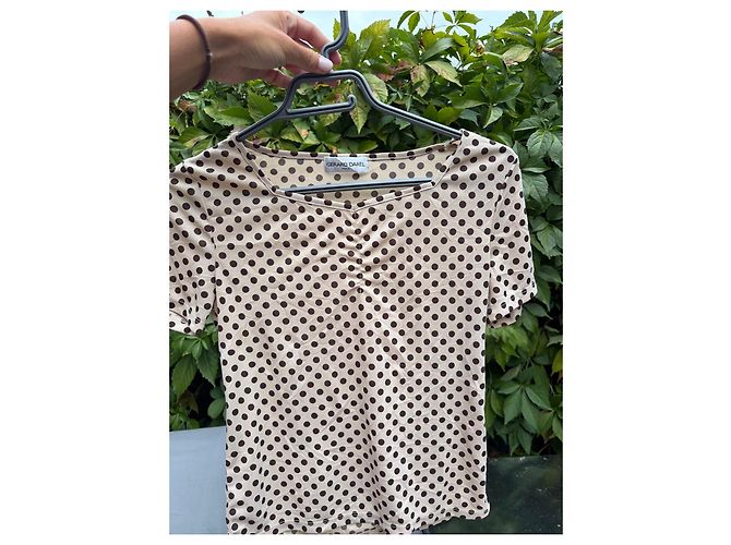 Gerard Darel Gérard Darel Top a Pois Beige e Marrone - vista 4