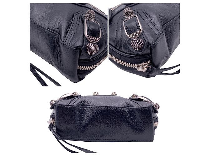 Balenciaga Beauty case Le Cagole XS in pelle nera Nero - vista 4
