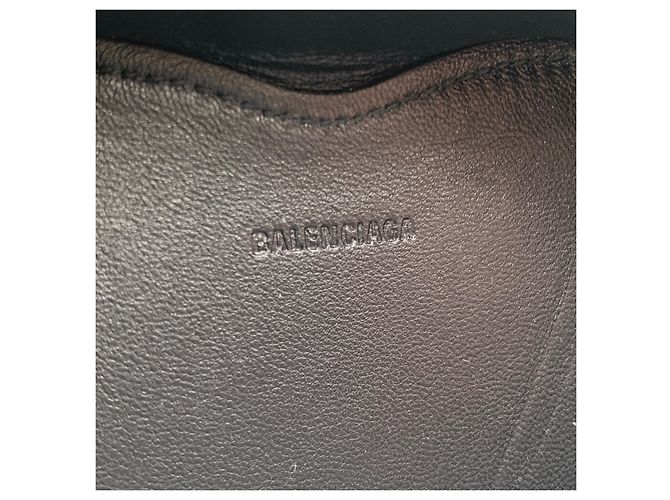 Balenciaga Portagioielli Le Cagole Heart Pouch in pelle nera Nero - vista 5