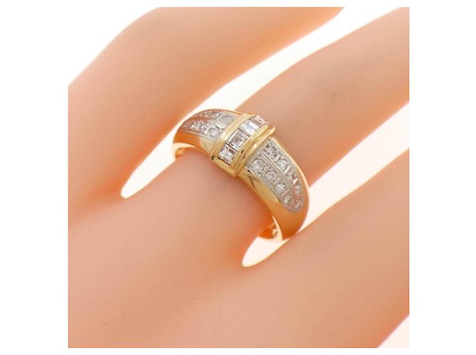 Autre Marque Ginza Tanaka Au750 Platin Diamantring Golden - Ansicht 5
