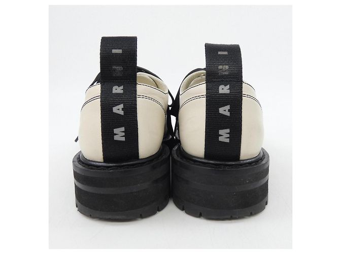 Scarpe Marni DADA DERBY Nero Bianco - vista 5