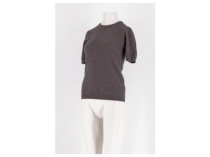 Autre Marque Top Soft Goat de cashmere castanho XS Marrom - vista 4