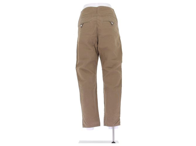 Pantalones de algodón caqui Isabel Marant Etoile - vista 2