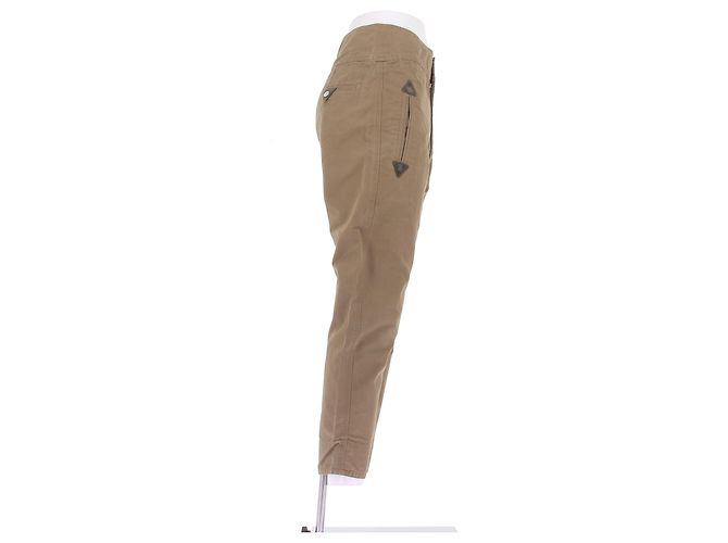 Pantalones de algodón caqui Isabel Marant Etoile - vista 3