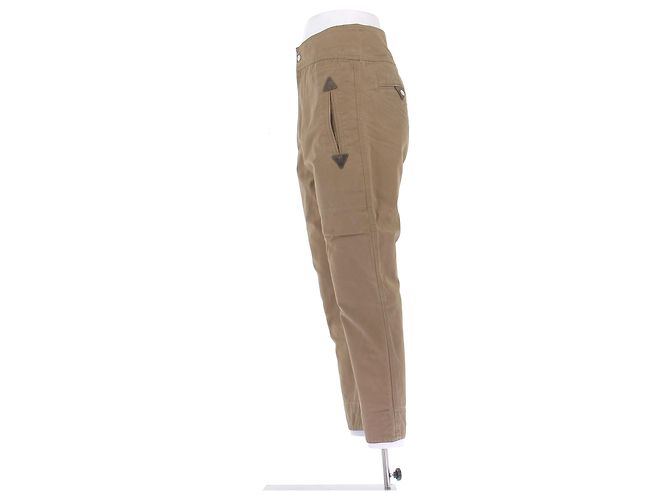 Pantalones de algodón caqui Isabel Marant Etoile - vista 4