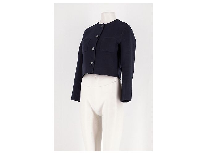 Theory wool jacket navy blue - view 4