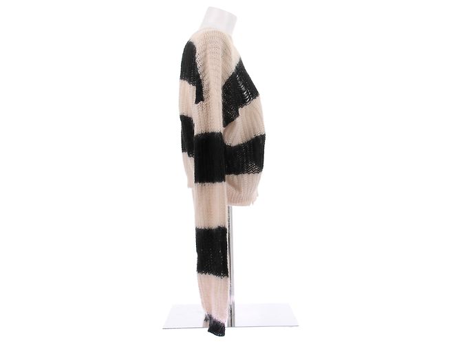 Zadig & Voltaire Mohair-Pullover in Creme und Schwarz - Ansicht 3