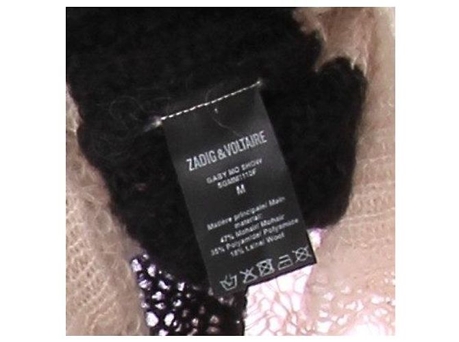 Zadig & Voltaire Mohair-Pullover in Creme und Schwarz - Ansicht 5
