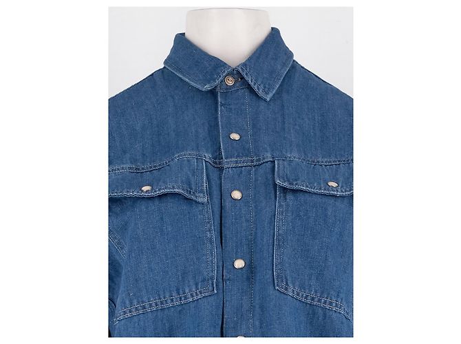 Mother Camisa de algodón azul XS - vista 2