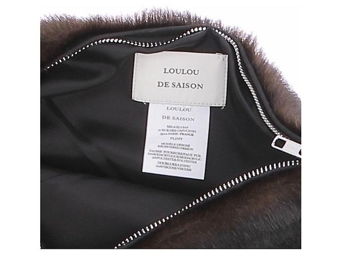 Autre Marque Pochette in pelliccia marrone - vista 4