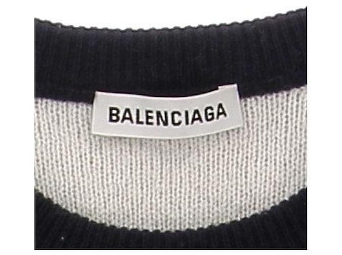 Balenciaga Marineblauer Pullover mit Logo - Ansicht 7