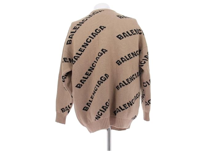 Balenciaga Brauner Pullover mit Logo - Ansicht 2