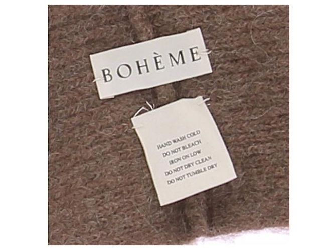 Autre Marque Cappuccio rimovibile in maglia marrone - vista 6
