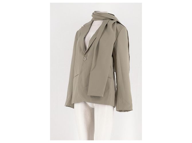 Autre Marque BOA Kurzer Blazer Khaki - Ansicht 4