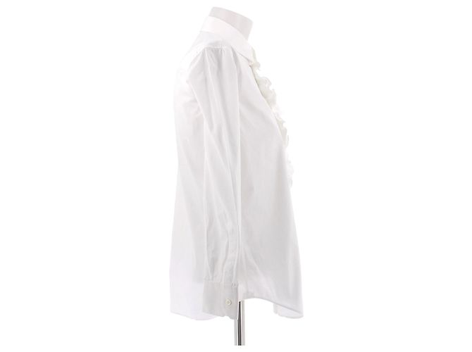 Céline Camicia bianca con volant Bianco - vista 3