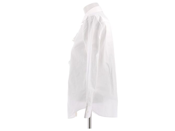 Céline Camicia bianca con volant Bianco - vista 4