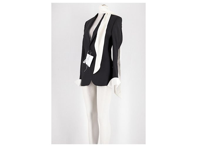 Autre Marque Blazer BETTTER de lino negro XS - vista 4