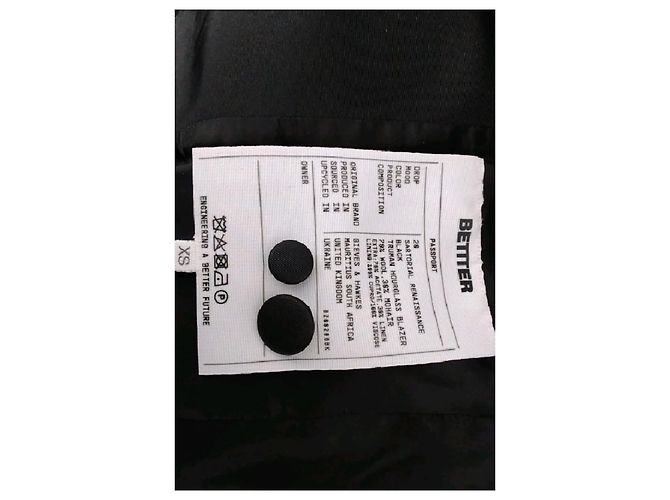 Autre Marque Blazer BETTTER de lino negro XS - vista 7