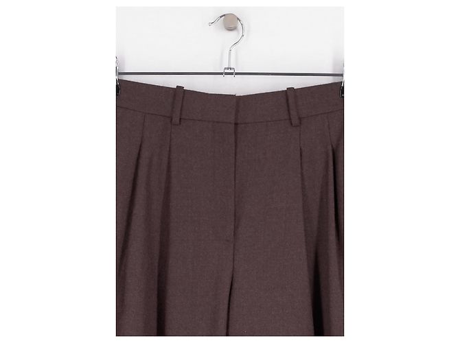 Theory Pantalones de lana marrón Castaño - vista 2
