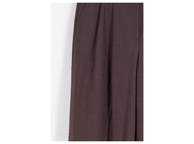 Theory Pantalones de lana marrón Castaño - vista 3
