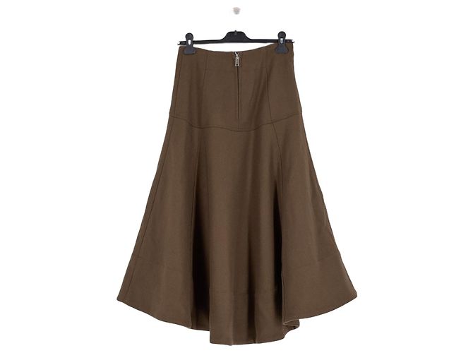 Autre Marque Falda midi marrón THE FRANKIE SHOP Castaño - vista 4