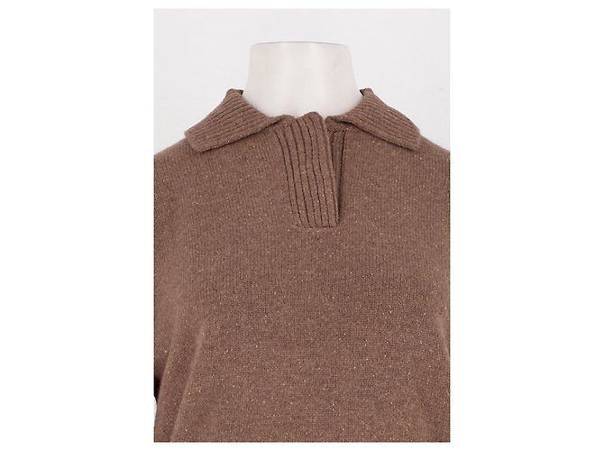 Autre Marque Jersey de lana marrón ALIGNE Castaño - vista 2
