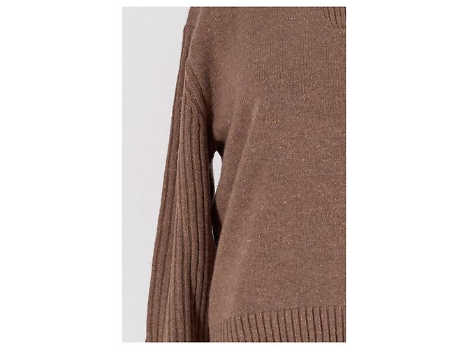 Autre Marque Jersey de lana marrón ALIGNE Castaño - vista 3