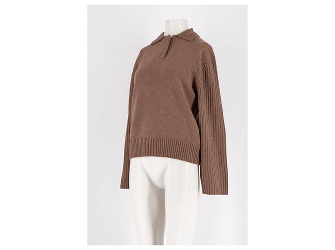 Autre Marque Jersey de lana marrón ALIGNE Castaño - vista 4