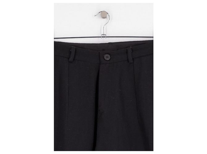 Autre Marque Pantalones de algodón negros ISABEL BENENATO - vista 2