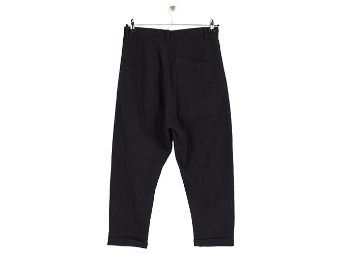 Autre Marque Pantalones de algodón negros ISABEL BENENATO - vista 4