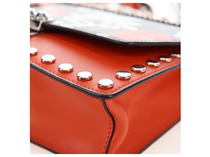 PRADA Shoulder Bag Leather Orange Silver - vista 15