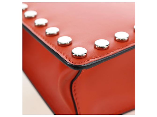 PRADA Shoulder Bag Leather Orange Silver - vista 16