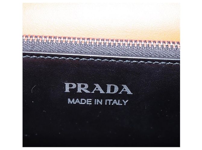 PRADA Shoulder Bag Leather Orange Silver - vista 22