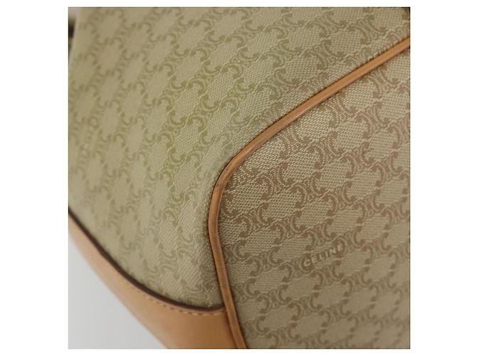 Céline CELINE Macadam Canvas Hand Bag PVC Beige Gold - vista 15