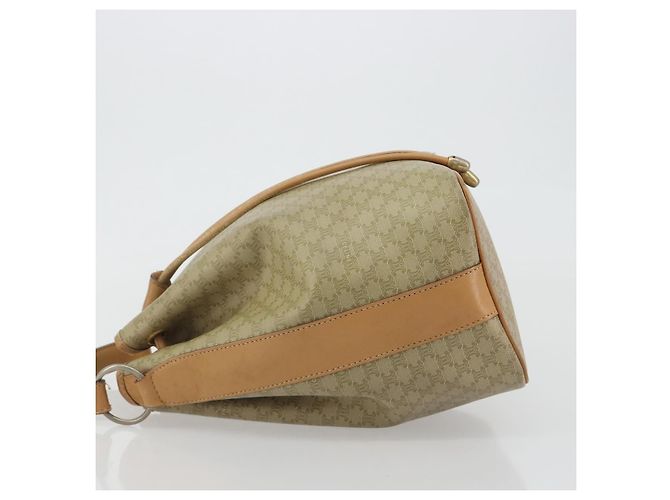 Céline CELINE Macadam Canvas Hand Bag PVC Beige Gold - vista 4