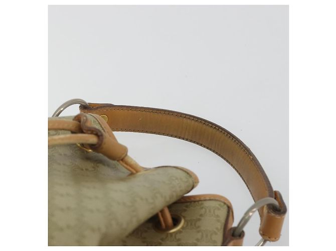Céline CELINE Macadam Canvas Hand Bag PVC Beige Gold - vista 8