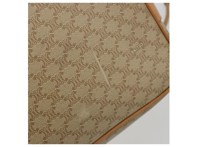 Céline CELINE Macadam Canvas Hand Bag PVC Beige Gold - vista 9