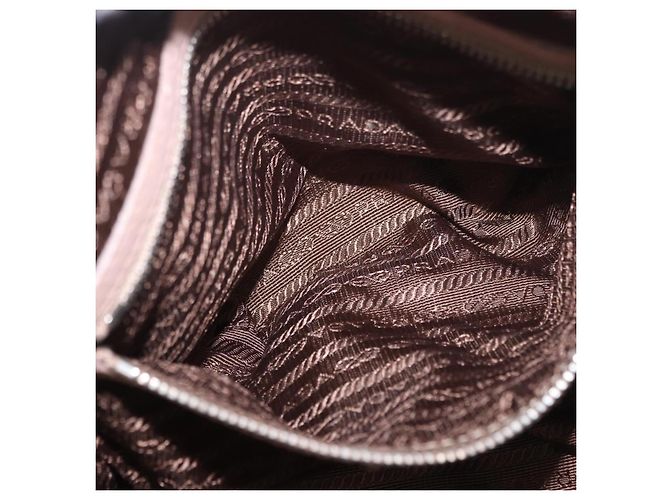 PRADA Gathered Hand Bag Leather 2way Pink Silver - vista 28