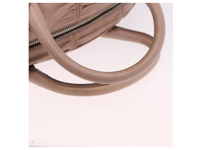 PRADA Gathered Hand Bag Leather 2way Pink Silver - vista 8