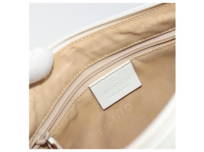 GUCCI Bamboo Shoulder Bag Leather White Silver 001 3870 - vista 10