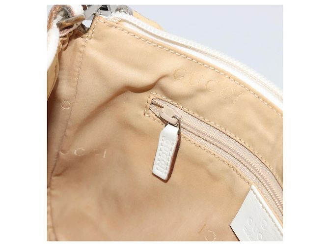 GUCCI Bamboo Shoulder Bag Leather White Silver 001 3870 - vista 21