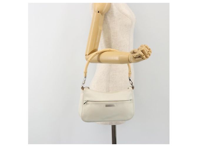 GUCCI Bamboo Shoulder Bag Leather White Silver 001 3870 - vista 24
