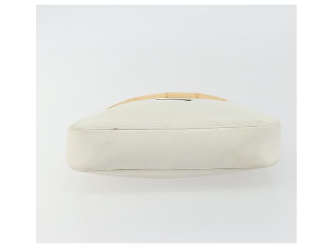 GUCCI Bamboo Shoulder Bag Leather White Silver 001 3870 - vista 5