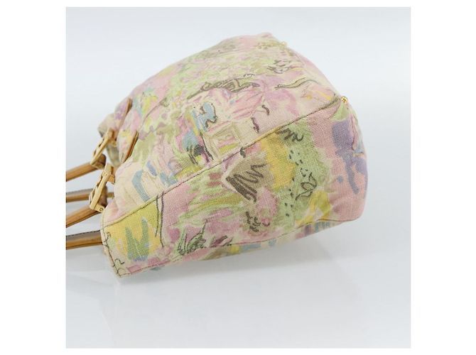 FENDI Hand Bag Canvas Beige Gold - vista 4