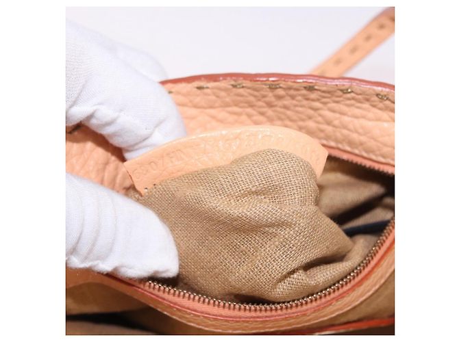 FENDI Celeria Hand Bag Leather With Pouch Orange Gold - vista 11