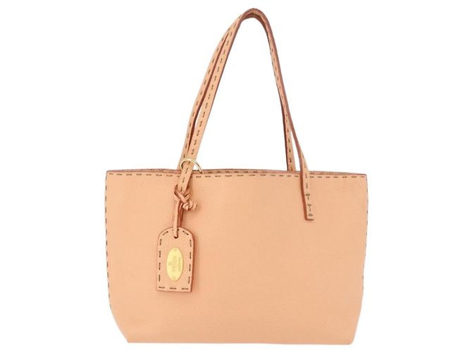 FENDI Celeria Hand Bag Leather With Pouch Orange Gold - vista 13