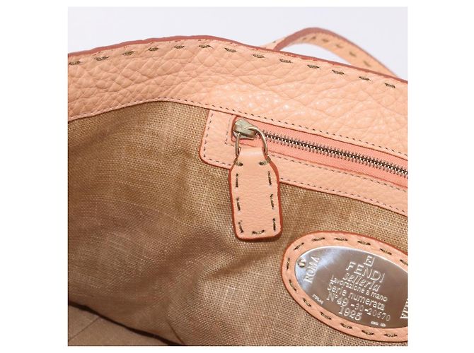 FENDI Celeria Hand Bag Leather With Pouch Orange Gold - vista 22